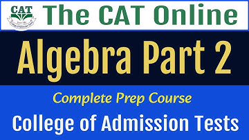 Algebra Part 2 - Quadratic Equation and System of Equations for Maths of NUST NET for BBA and BS