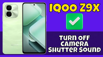 Turn Off Camera Shutter Sound IQOO Z9x || How to disable camera shutter sound
