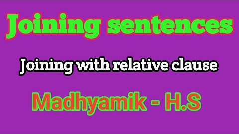 Joining sentences with relative clause