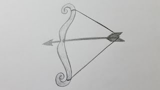 bow arrow sketch drawing simple draw drawings sketches paintingvalley