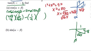 Sum or diff for sine or cosine give csc alpha and tan beta
