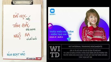 KHOÁ 37 - BUỔI 5 - THẤU HIỂU NỘI TÂM - KIẾN TẠO AN VUI