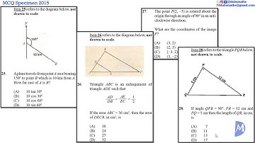 Demo E-tests | 25,26,27&28 | Geometry and Trigonometry | Specimen 2015 | CSEC Mathematics