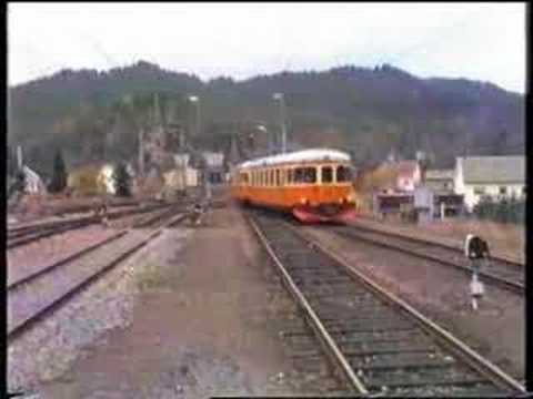 Norwegian railways. Diesel motorunits type 89 departing Sira station for Flekkefjord. Sira is located on the main line between Stavanger and Kristiansand. The line to Flekkefjord is a branch line.