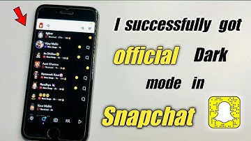 Official Dark Mode in Snapchat (ios) 2021 🔥🔥
