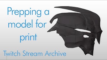 Prepping a model for print