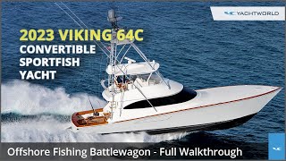 2023 Viking 64C Convertible Sportfishing Yacht Full Walkthrough Video