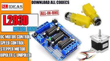 How to control DC motor and Stepper motor with L293d motor driver Arduino | nema 23 | nema 17