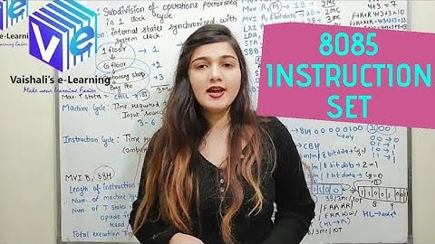 8085 Instruction Examples | Microprocessor | Mechatronics & Robotics | Vaishali Kikan