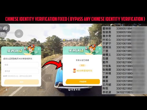 How To Bypass Chinese ID And Name Verification For Any Chinese Application
