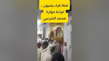 تلاوة مؤثرة، بصوت جميل  للقارئ محمد بن وليد الشرعبي. من صلاة الفجر