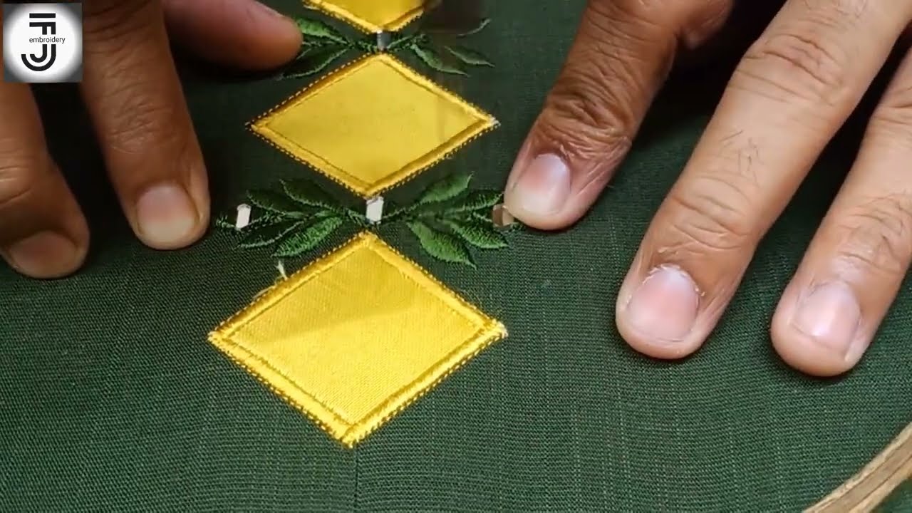 Embroidery applique patches design tutorial / How to make an applique