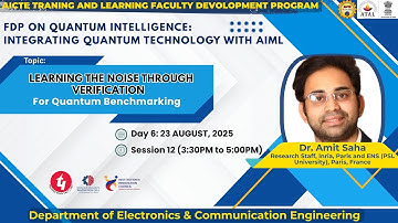 AICTE-ATAL FDP | Day-6 | Session-12 | ECE | Techno Main Salt Lake.