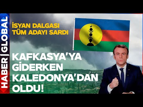 Macron Kafkasya'ya Giderken Kaledonya'dan Oldu! Fransa Kolonisi Kaledonya'da İsyan Dalgası