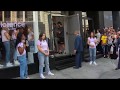 Millie bobby brown greets hundreds of fans outside her florence by mills pop up in nyc