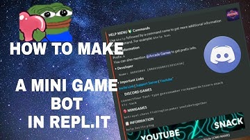 HOW TO MAKE A MINI GAMES BOT IN REPLIT || DREAMER XD ||