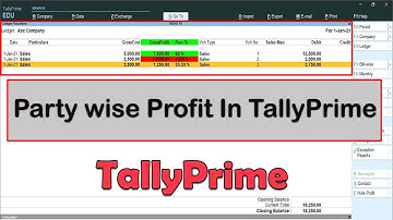 Ledger-wise Profit Reports in TallyPrime & Tally.ERP9