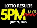 Lotto Result Today 5 00 Pm Draw July 21 2025 Monday PCSO LIVE Lotto Result Today 5 00 Pm Draw July 21 2025 Monday PCSO LIVE