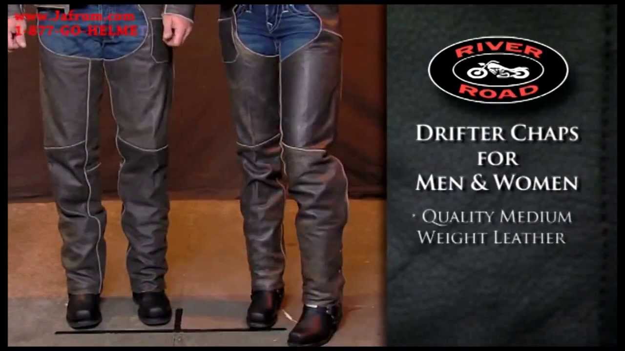 River Road Drifter Womens Chaps Features Overview - Jafrum.com - YouTube