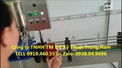 Máy súc rửa, chiết rót, đóng nắp tự động chai pet công suất 2000 chai/h, Máy rút màng co hơi nước