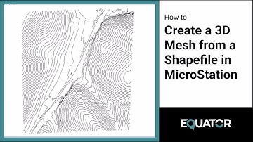 How to Download a Shapefile from Equator and Create a 3D Mesh Surface in MicroStation
