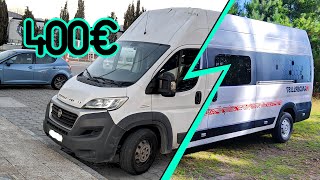 30 day conversion | Cheap van amazing transformation for 400$ | Timelapse Ducato