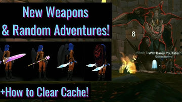 AQ3D New Random Adventures & Awesome Rare Weapons! | How To Clear Cache & Get Battle Gems & Shards!