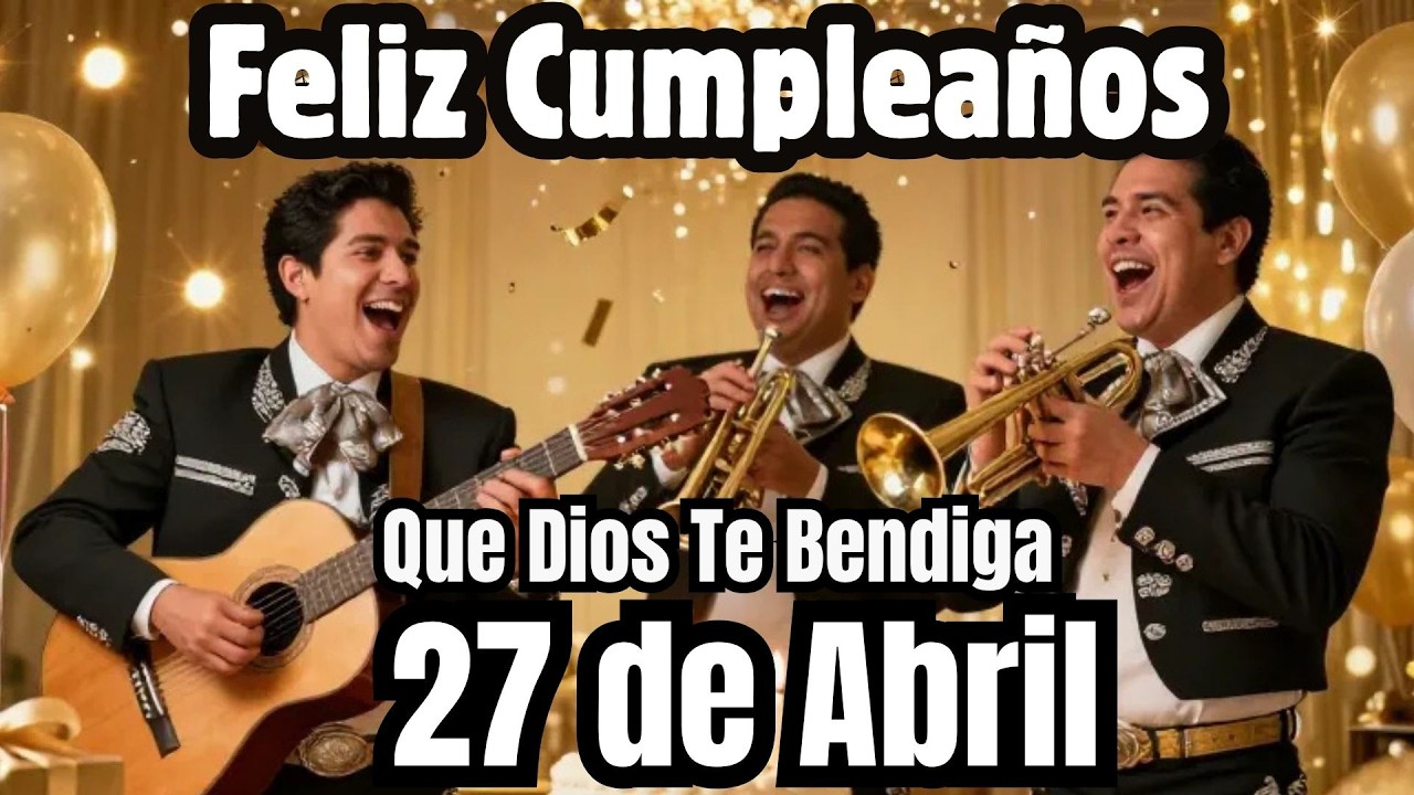 ASí te Cantamos Cumpleaños Feliz 27 de Abril 🎉🎂  Canción de Feliz Cumpleaños Dedicada para Ti