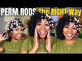 The easiest way to do a perm rod set  perm rods on natural hair  step by step