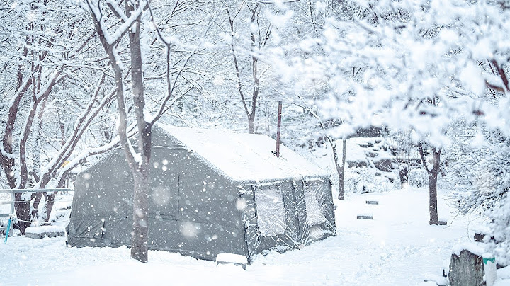 -16°C | SNOW and STORM Camping in AIR TENT that is more cosy and relaxing than home