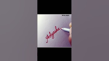 HOW TO WRITE. Adyasha|| CURSIVE WRITING||🌹#shortsvideo #handwriting 🌼#viral #cursive #calligraphy