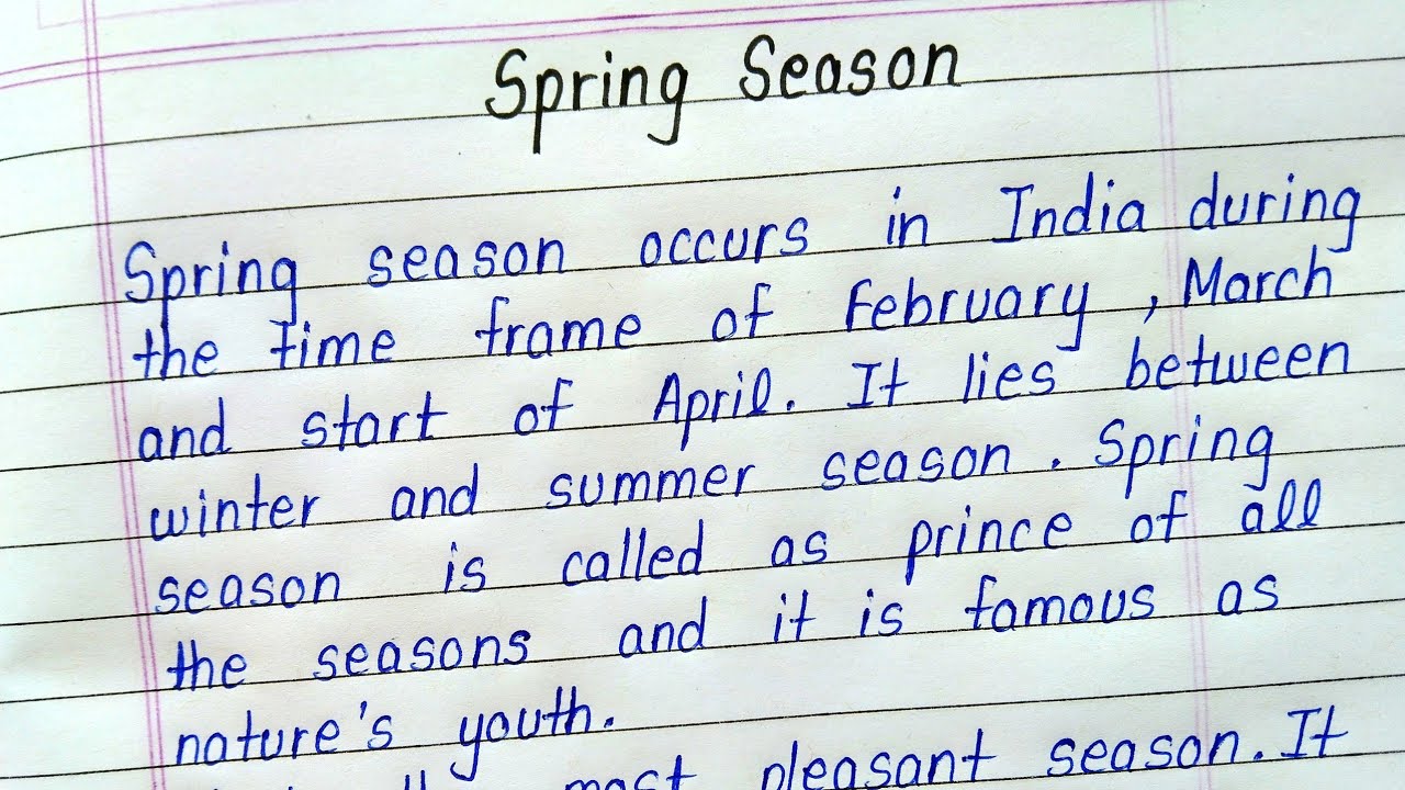 essay on the spring season