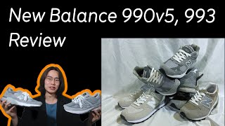 new balance 993 no pé