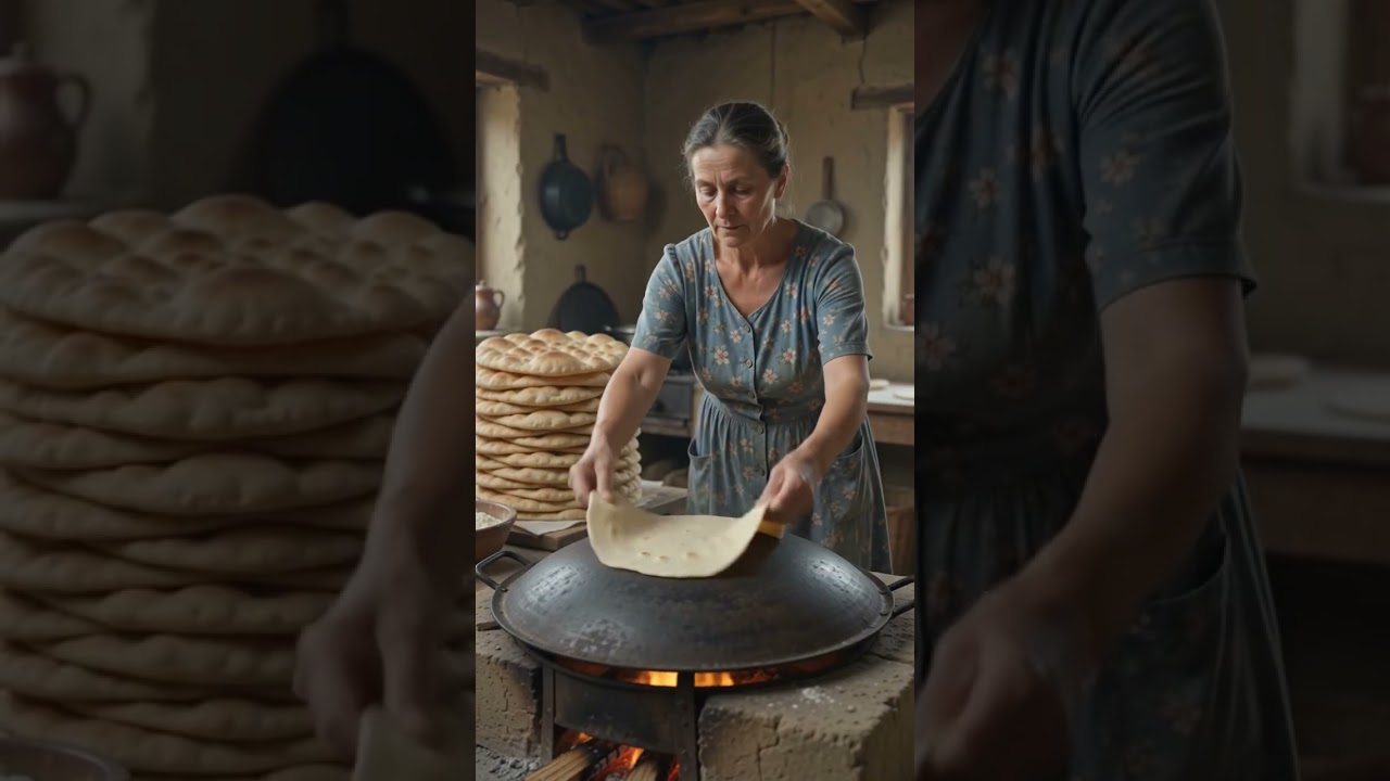Woman making 100 flatbreads #shorts #asmr #recipe #food #indian #streetfood  #cooking #viral