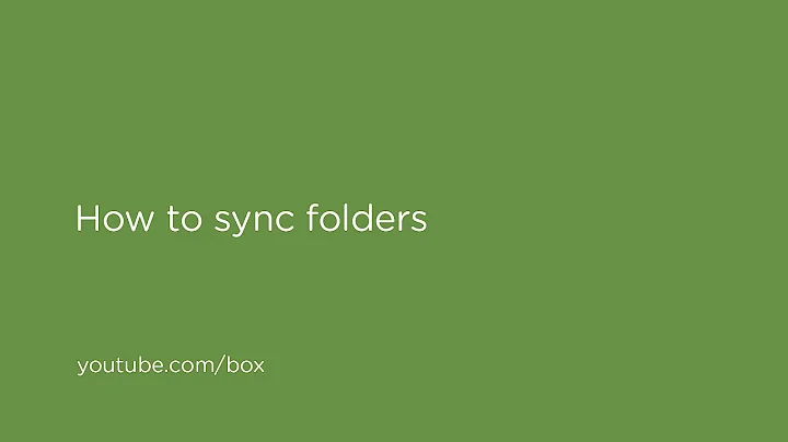 How to sync folders