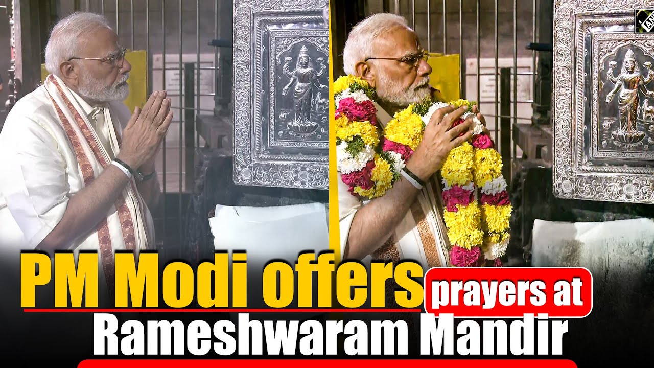 LIVE: PM Narendra Modi offers prayers at Rameshwaram Mandir | Tamil ...