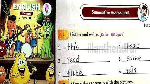 2nd Standard English Mottu  Workbook Term2 Summative Assessment Answers 2025-26 @illanthendral7 