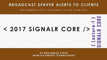 Signalr core Tutorial  | Transmit Server Alerts to  Clients | Part 1