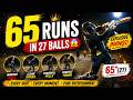 65 Runs in 27 Balls 🤯 | Every Shot of My Explosive Innings 🏏🔥