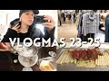 VLOGMAS 2022 | Day 23-25, staying in nyc vlog, christmas dinner, soho shopping and eating!