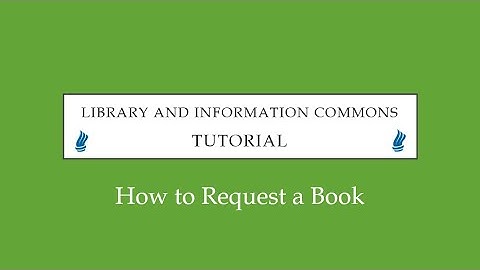 EGCC Library How to Request a Book