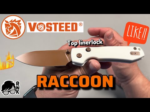 The Vosteed Knives 154CM & Top Linerlock Raccoon knife is a knife to behold, handle, & enjoy!