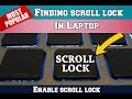 How to enable scroll lock in Laptop - scroll lock button on all laptop
