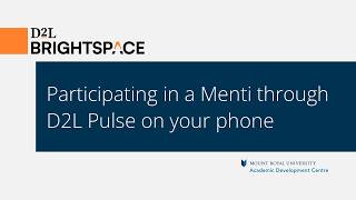 Participating in a Menti through D2L Pulse on your phone screenshot 2
