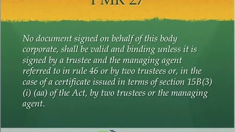 Video Tutorial 247: Authority to Sign Contracts - Paddocks