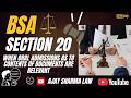 section 20 bsa | bharatiya sakshya adhiniyam | every law student must know | AJAY SHARMA LAW