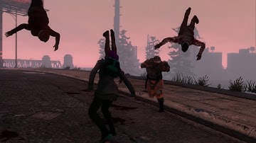 Saints Row The Third Zombie Mess Around Part 2 (Shark Gun , Over-sized Sword, and Sonic Boom)