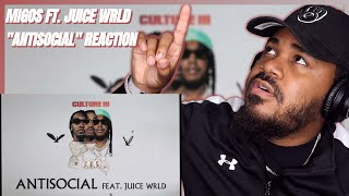 Migos Feat. Juice WRLD - Anti Social (Official Audio) REACTION