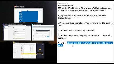 Fix WinRadius Server in NETLAB week 4 lab
