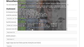 trying to install IPython extensions ImportError: No module named autosave